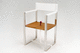 silla contemporánea / de tejido / plegable / patín