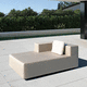 diván contemporáneo / de tejido / con base metálica / de exterior