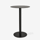 mesa alta contemporánea / de material laminado / con base de acero termolacado / redonda