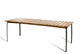 mesa de comedor contemporánea / de teca / de acero pintado / rectangular