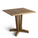 mesa contemporánea / de fresno / con base de madera / cuadrada
