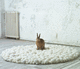 alfombra contemporánea / con motivos geométricos / de color liso / de lana merino