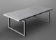 mesa de comedor contemporánea / de metal / de hormigón / rectangular