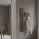 perchero de pared / contemporáneo / de roble / de bambú