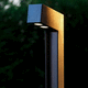 bolardo de iluminación de acero inoxidable / de jardín / de diseño minimalista / con difusor de vidrio templado
