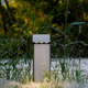 bolardo de iluminación de acero inoxidable / de jardín / contemporáneo / con difusor de vidrio templado