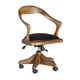 silla de oficina clásica / de interior / de madera / tapizada
