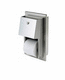 dispensador de papel higiénico empotrable / de acero inoxidable / para el sector profesional