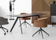 mesa de reuniones contemporánea / de chapa de madera / de contrachapado / de material laminado