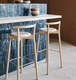 silla de bar contemporánea / de interior / de haya / de roble