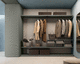 vestidor modular / contemporáneo / de melamina / con puerta abatible