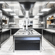 cocina profesional de metal / modular / con isla / en U