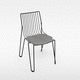silla contemporánea / de exterior / de interior / de tejido