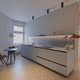 cocina contemporánea / de roble natural / de acero inoxidable / de HPL