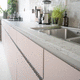 cocina contemporánea / de piedra / de hormigón / de linóleo