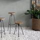 taburete de diseño minimalista / con base de hierro