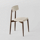 silla contemporánea / de interior / de tejido / de roble