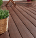 tarima de exterior de madera compuesta / aspecto madera / para el sector profesional / PEFC