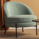 sillón bajo contemporáneo / de poliéster / gris / azul