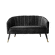 sofá contemporáneo / de terciopelo / marrón / negro