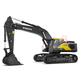 excavadora con orugas / giratoria / ergonómica / para obra