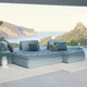 sofá modular / contemporáneo / de tejido / gris