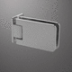 bisagra para puerta de cristal / para mueble / de metal / con sistema de cierre automático