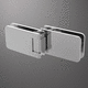 bisagra para puerta de cristal / para puerta de ducha / de metal / de dos hojas