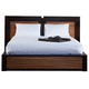 cama de matrimonio / contemporánea / con cabecero / de madera