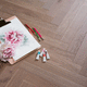 parquet multicapa / de roble / acabado mate / para pegar