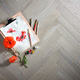 parquet multicapa / de roble / acabado mate / encolado