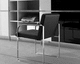 silla contemporánea / de interior / de cuero / con base metálica