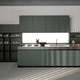 cocina contemporánea / de acero / de FENIX NTM® / verde
