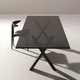 conjunto de mesa y silla contemporáneo / de nogal / de fresno / de vidrio