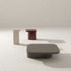 mesa de centro contemporánea / de MDF lacado / con base metálica / rectangular