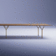 mesa contemporánea / de MDF / de acero / con base metálica