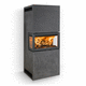 chimenea insertable de 3 caras / de leña