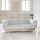 sofá contemporáneo / para salón / de tejido / gris