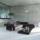 sofá modular / contemporáneo / de tejido / de cuero