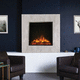 chimenea insertable eléctrica / contemporánea / con mando a distancia
