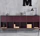 aparador de pared / contemporáneo / de madera lacada