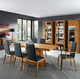 mesa de comedor contemporánea / de aliso / extensible / para uso residencial