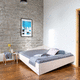 cama de matrimonio / contemporánea / de esquina / de contrachapado