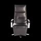 sillón relax contemporáneo / de cuero / con reposapiés / reclinable
