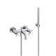 grifo bimando para lavabo / de pared / de metal cromado / de baño