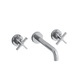grifo bimando para lavabo / empotrable / de metal cromado / de baño