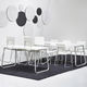 mesa de trabajo contemporánea / de material laminado / de melamina / de metal