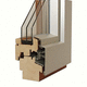 ventana de aluminio / de madera / corredera / con vidrio triple