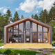 casa prefabricada / contemporánea / de 2 plantas / con armazón de madera