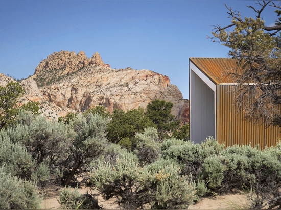 IMBUYA EL HOGAR DEL DESIERTO DE LAS CUBIERTAS DEL DISEÑO EN ACERO DE CORTEN